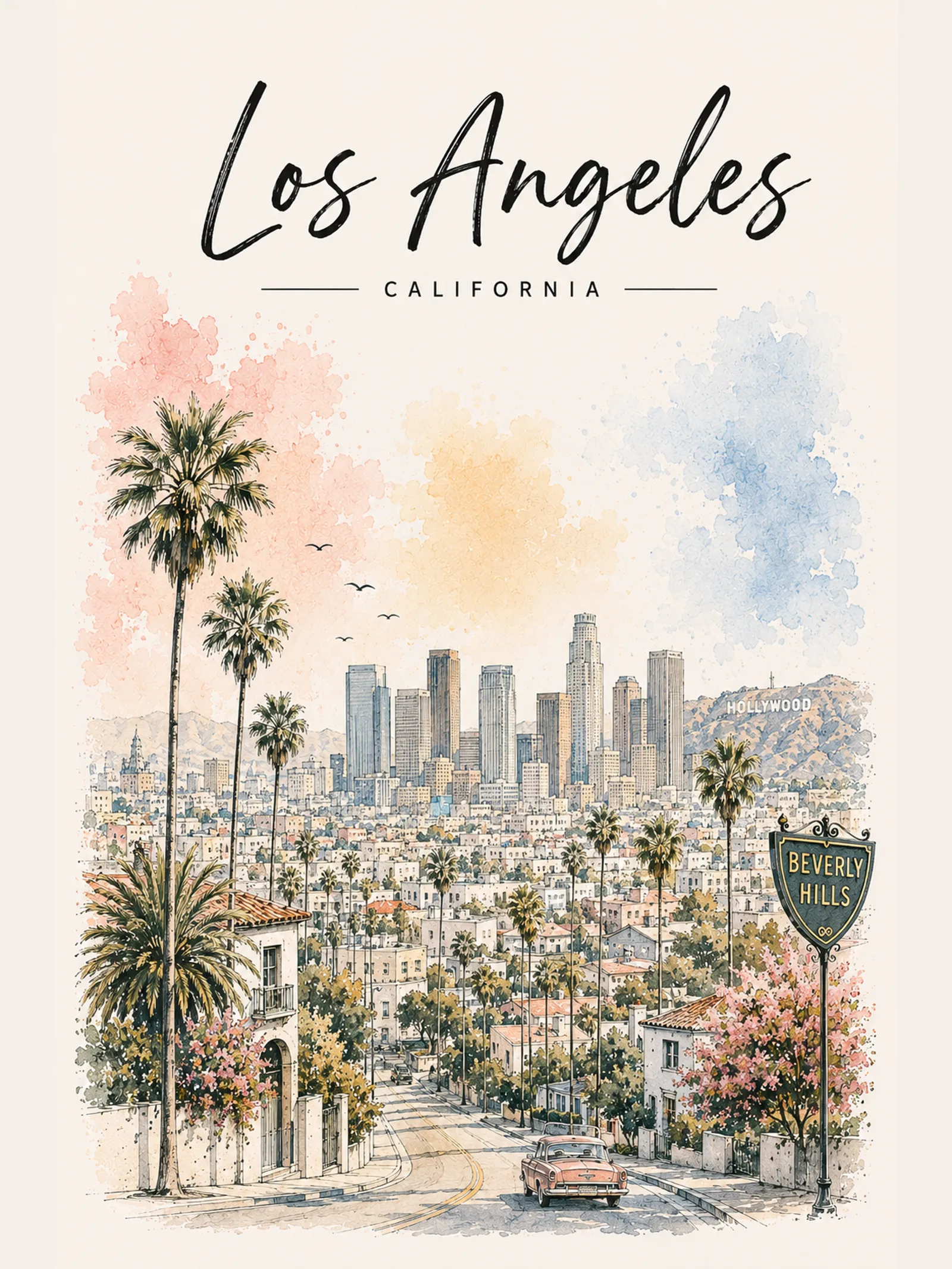 Los Angeles illustration, Golden Hour collection